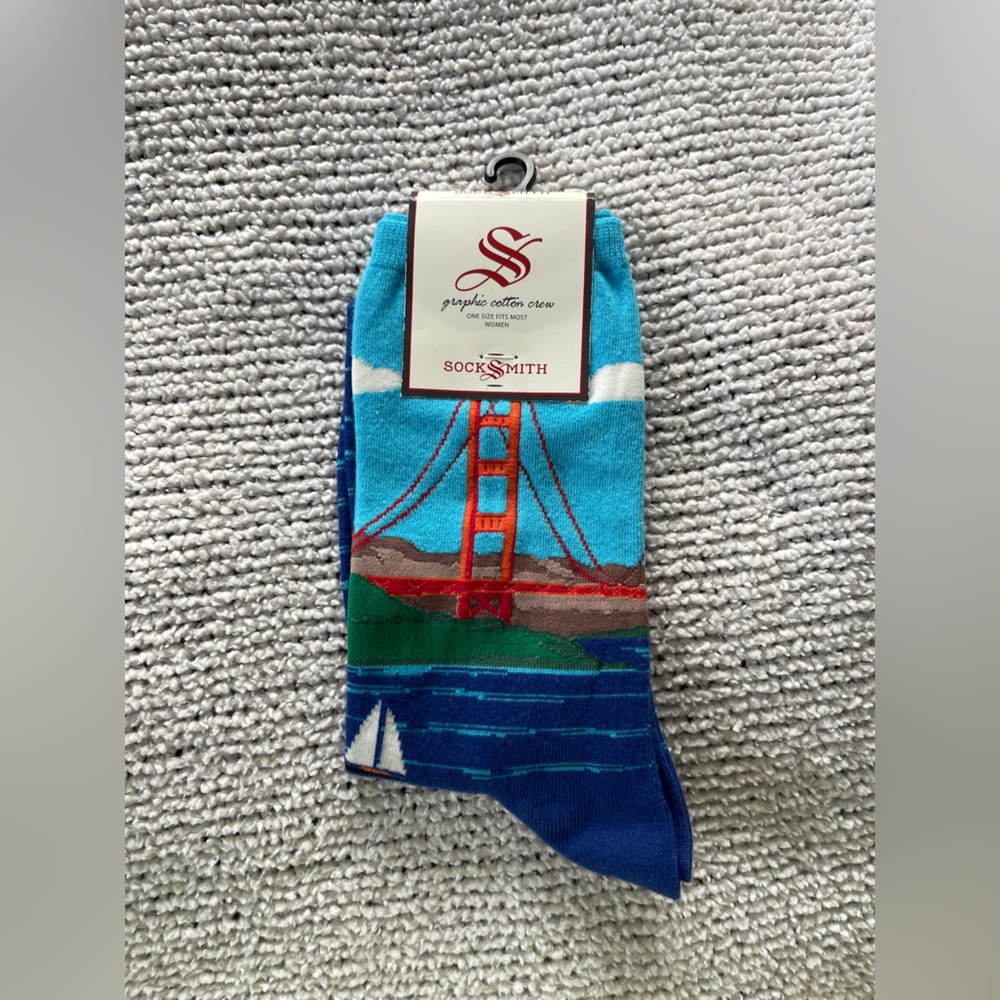 Socksmith California golden gate Bridge blue Design Socks